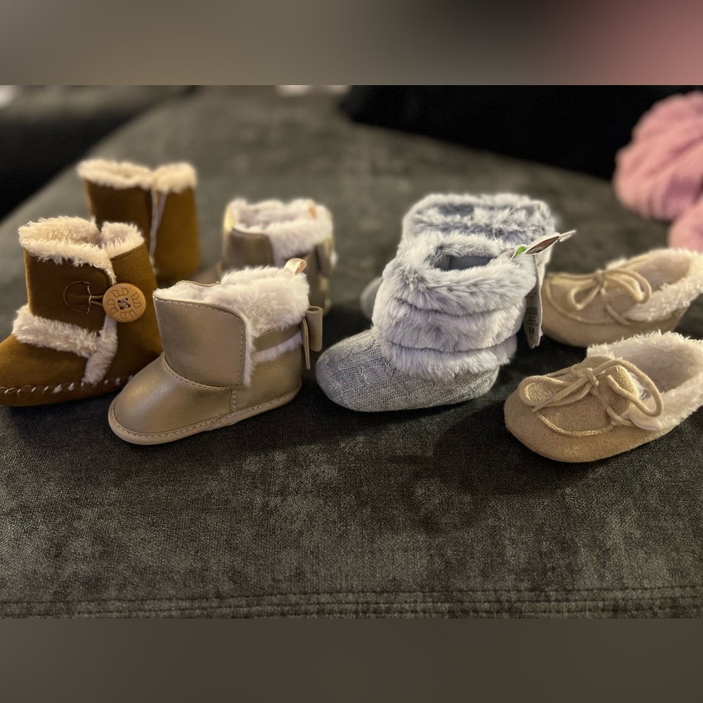 Baby girl infant size 3 boots bundle